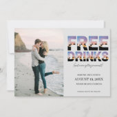 Save The Date Boissons gratuites Photo Beach Wedding (Devant)