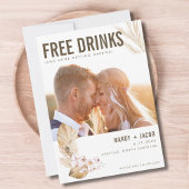 Save The Date Boissons gratuites Photo Boho Wedding Enregistrer 