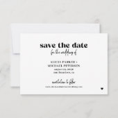 Save The Date Boissons gratuites photo mariage (Dos)
