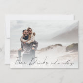 Save The Date Boissons gratuites Photo Wedding Enregistrer la da (Devant)