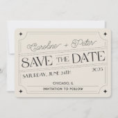 Save The Date Boîte d'allumettes inspirée de l'ancien "Save the (Devant)