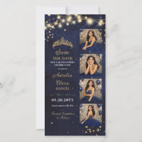 Boîte de photomaton Quinceañera Nuit étoilée Bleu