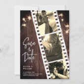 Save The Date Boite photo rustique tendance enregistrer l'invita (Devant)