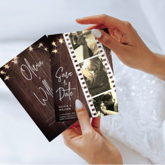 Save The Date Boite photo rustique tendance enregistrer l'invita