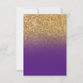 Save The Date Bokeh Gold Parties scintillant Royal Purple Ombre (Dos)