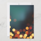 Save The Date Bokeh Gold Turquoise Moderne Mariage Lumière Enreg (Dos)