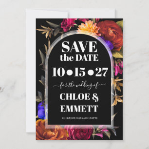 Save The Date Bold Boho tendance automne floral