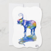 Save The Date Bonne aquarelle d'éléphant (Devant)