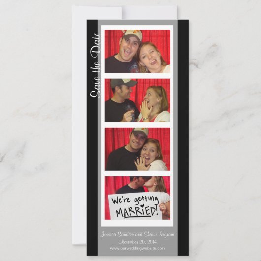 Save The Date Booth Photo Créative Enregistrer les images Date-H (Devant)