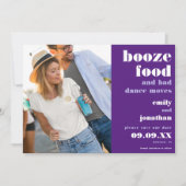 Save The Date Booze Alimentation Mauvaise Danse Déménager Photo  (Devant)