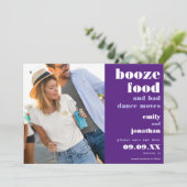Save The Date Booze Alimentation Mauvaise Danse Déménager Photo  (Debout devant)
