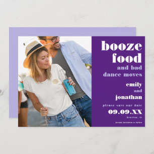Save The Date Booze Alimentation Mauvaise Danse Déménager Photo