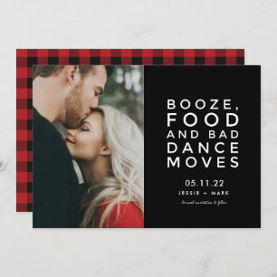 Save The Date Booze, Nourriture, Mauvaises danses, photos Sauvez
