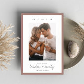 Save The Date Bordure classique | Photo verticale simple et élég