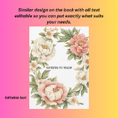 Save The Date Bordure de fleurs de pivoine 