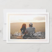 Save The Date Bordure en gras Nom manuscrit et photo (Devant)