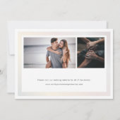 Save The Date Bordure en gras Nom manuscrit et photo (Dos)