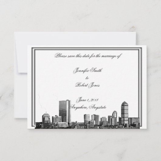 Save The Date Boston Destination Wedding Enregistrer la date (Devant)