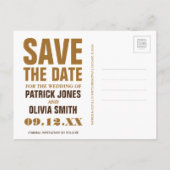 Save the date | Boston, MA Aankondigingskaart (Achterkant)