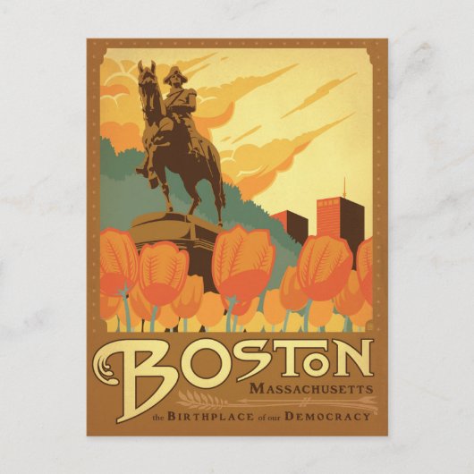 Save the date | Boston, MA Aankondigingskaart (Voorkant)