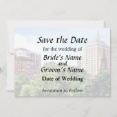 Save The Date Boston MA - Vue depuis Boston Public Garden (Devant)
