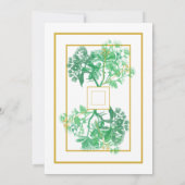 Save The Date Botanical Greenery Gold Accents Mariage (Dos)