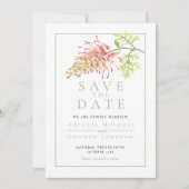 Save The Date Botanical Grevillea Floral Photo  (Devant)