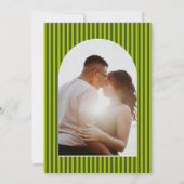 Save The Date Botanical Retro Bold Chartreuse Photo Wedding (Dos)