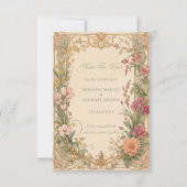 Save The Date Botanique de fleur sauvage vintage (Devant)