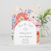 Save The Date Botanique Floral Élégant mariage Enregistrer la da (Debout devant)