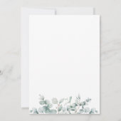 Save The Date Botanique Gold Eucalyptus Mariage de verdure (Dos)