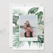 Save The Date Botanique Mariage Tropical Photo Enregistrer La Da (Devant)