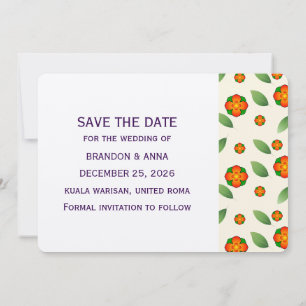 Save The Date Botanique minimaliste à fleur d'oranger
