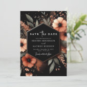 Save The Date Botanique simple Mariage en terre cuite (Debout devant)