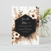 Save The Date Botanique stylish Rustic Mariage (Debout devant)