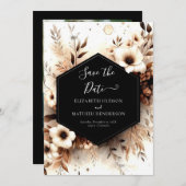 Save The Date Botanique stylish Rustic Mariage (Devant / Derrière)