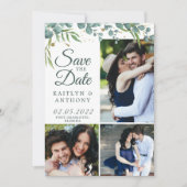 Save The Date Botanique Vert Or 7 Photo Enregistrer La Date (Devant)