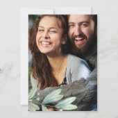 Save the date. Botanische bruiloft aangepaste foto Date (Achterkant)