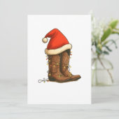 Save The Date Botte Cowboy Noël Occidental Santa Hat (Debout devant)