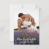 Save The Date Bottes de ferme fleuries Mariage rustique à la cam (Dos)