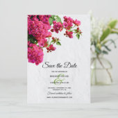 Save The Date Bougainvillea Méditerranée Grec Mariage (Debout devant)