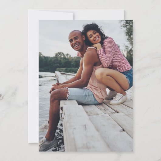 Save The Date Bougainvillea Photo Mariage d'été (Dos)