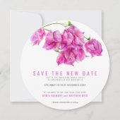 Save The Date Bougainvilliers roses enregistrer la nouvelle date (Devant)