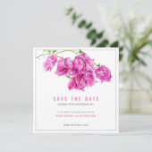 Save The Date Bougainvilliers violets roses mariage d'art floral (Debout devant)