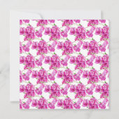 Save The Date Bougainvilliers violets roses mariage d'art floral (Dos)