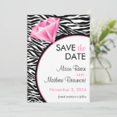 Save The Date Boule de diamant Enregistrer la date (Debout devant)