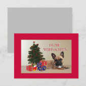 Save The Date Bouledogue français Noël French Bulldog (Devant / Derrière)
