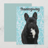 Save The Date Bouledogue français Thanksgiving French Bulldog (Devant / Derrière)