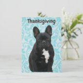 Save The Date Bouledogue français Thanksgiving French Bulldog (Debout devant)