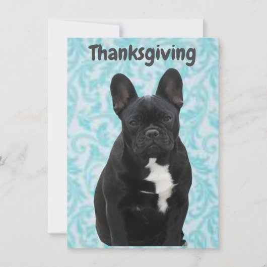Save The Date Bouledogue français Thanksgiving French Bulldog (Devant)